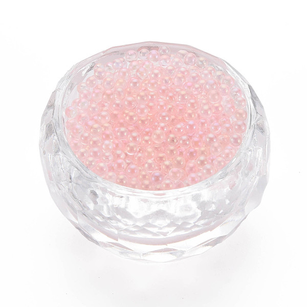 

PandaHall DIY 3D Nail Art Decoration Mini Glass Beads, Tiny Caviar Nail Beads, AB Color Plated, Round, Pink, 2mm, about 450g/bag Glass Round...