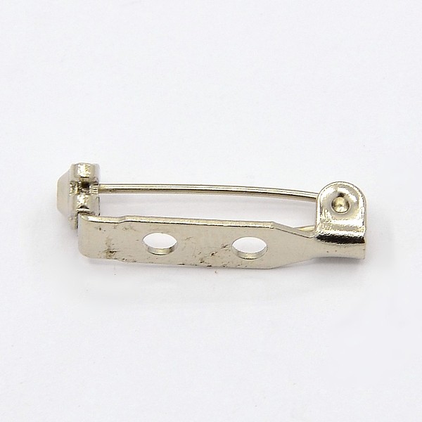 

PandaHall Iron Brooch Back Bar Findings, Silver, 21x5x5mm, Hole: 2.5mm, Pin: 1mm Iron Silver