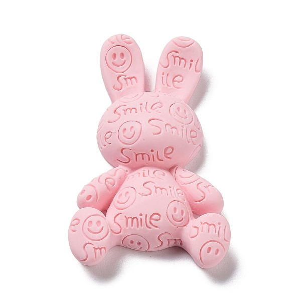 

PandaHall Opaque Resin Cabochons, Rabbit Shape, Pink, 48x29x9mm Resin Rabbit Pink