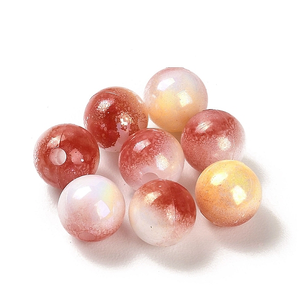 

PandaHall Opaque Acrylic Beads, Gradient Colorful, Round , FireBrick, 8mm, Hole: 1.8mm, about 2083pcs/500g Acrylic Round Red