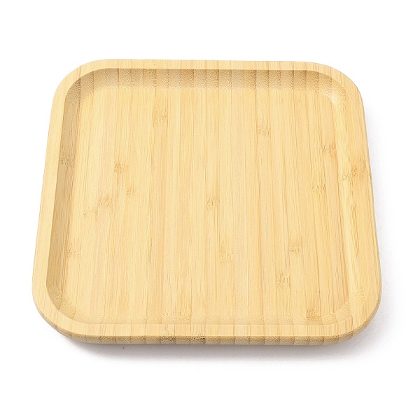 

PandaHall Wooden Jewelry Plate, Storage Tray Fruit Trays Cosmetics Jewelry Organizer, Square Pattern, 200x200x20.5mm, Inner Diameter: 182mm...