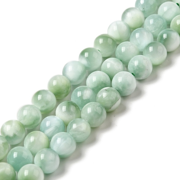 

PandaHall Natural Glass Beads Strands, Grade AB+, Round, Aqua Blue, 6mm, Hole: 0.9mm, about 66pcs/strand, 15.5~15.7''(39.37~39.88cm) Natural..., Cyan
