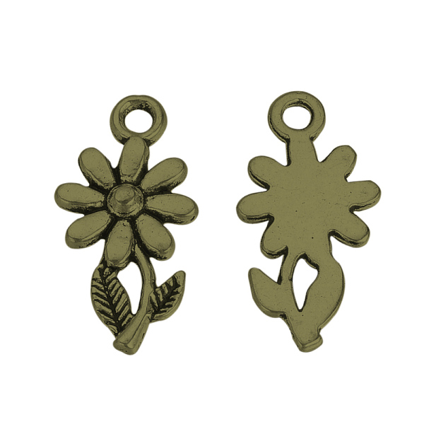 

PandaHall Tibetan Style Alloy Pendants, Flower, Cadmium Free & Nickel Free & Lead Free, Antique Bronze, 19x10x2mm, Hole: 2mm, about...
