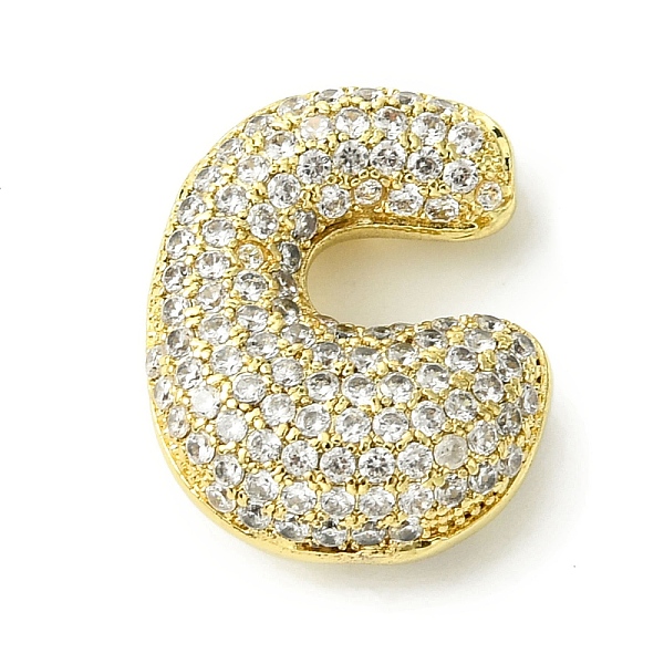 

PandaHall Rack Plating Brass Cubic Zirconia Pendants, Cadmium Free & Lead Free, Long-Lasting Plated, Alphabet, Letter C, 22x18x9mm, Hole..., Clear