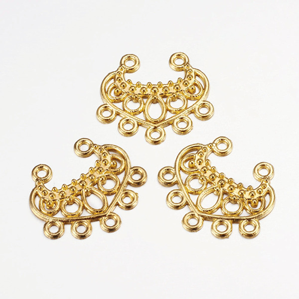 

PandaHall Alloy Links, Chandelier Components, Lead Free and Cadmium Free, Triangle, Golden, 22x19x2.5mm, Hole: 1.5mm Alloy Triangle