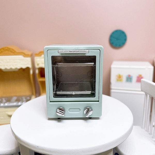 

PandaHall 1:12 Dollhouse Kitchen Miniature Model, European Style Kitchen Furniture Vertical Electric Oven, Light Cyan, 37x30x50mm Plastic...