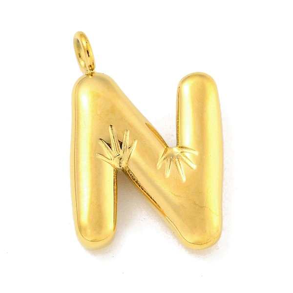 

PandaHall Ion Plating(IP) 304 Stainless Steel Pendants, Letter Charm, Golden, Letter N, 16x10.5x3mm, Hole: 2mm 304 Stainless Steel Letter N
