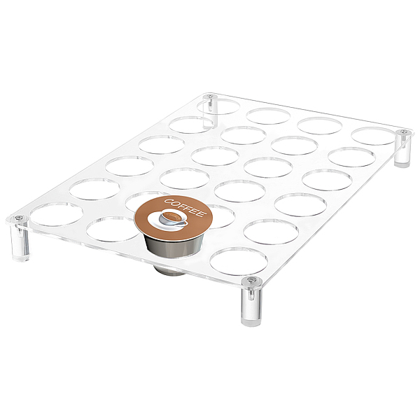 

PandaHall 24-Hole Acrylic Coffee Pod Holder K Cup Storage Organizer Tray, Coffee Capsule Display Rack for Home, Office , Clear, Finish...
