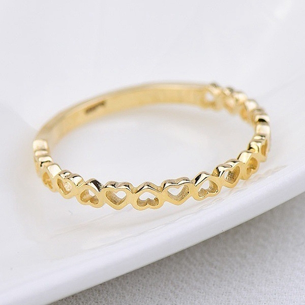

PandaHall Alloy Finger Rings, Hollow Heart, Golden, US Size 7(17.3mm) Alloy Ring