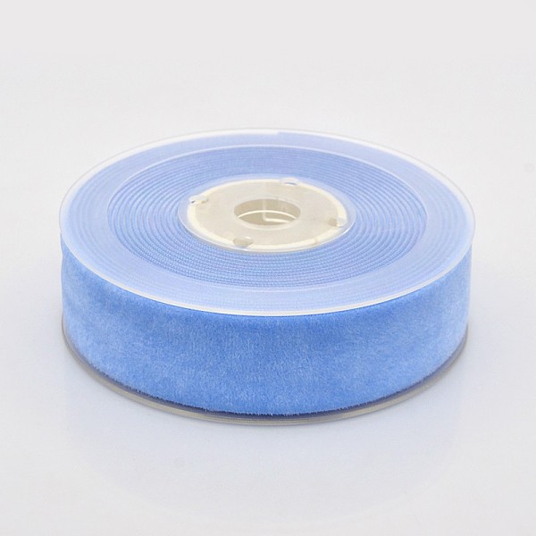 

PandaHall Polyester Velvet Ribbon for Gift Packing and Festival Decoration, Cornflower Blue, 1 inch(26mm), about 25yards/roll(22.86m/roll)...
