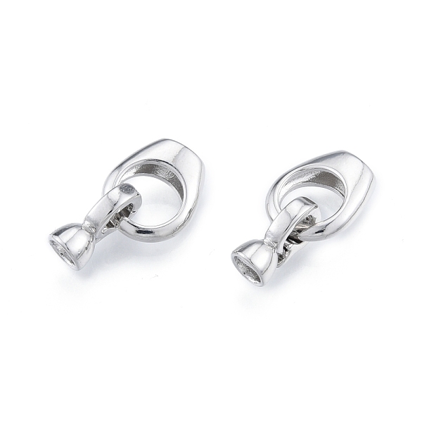 

PandaHall Brass Fold Over Clasps, Oval, Real Platinum Plated, Clasp: 12.5x7x5.5mm, Inner Diameter: 3.8x1.2mm, Oval: 13.5x11.5x4.5mm Brass