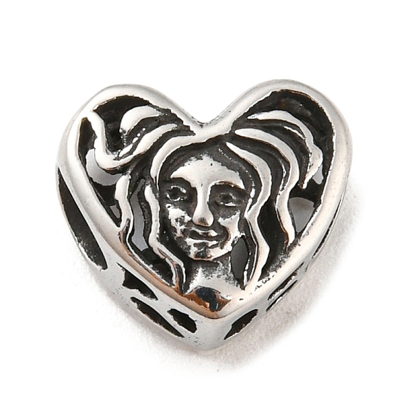 

PandaHall 316 Surgical Stainless Steel Hollow Out Beads, Heart with Twelve Constellations, Virgo , Virgo, 10x12x6.5mm, Hole: 4mm 316...