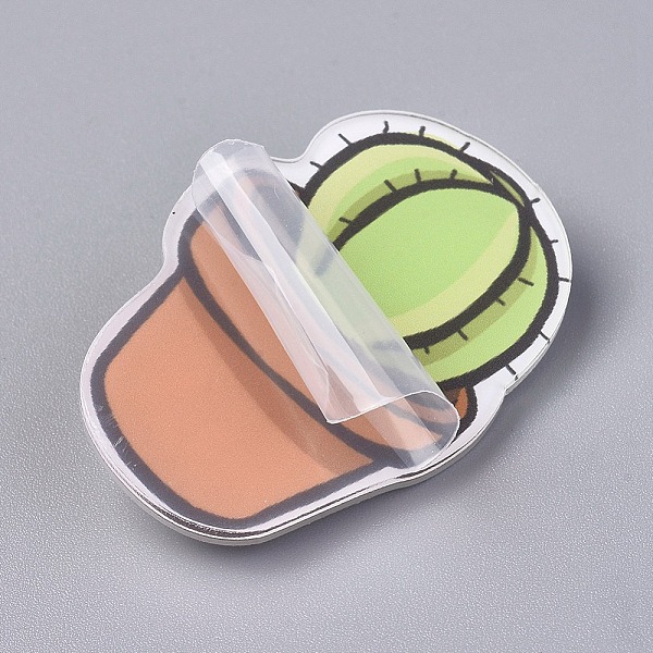

PandaHall Acrylic Badges Brooch Pins, Cute Lapel Pin, for Clothing Bags Jackets Accessory DIY Crafts, Cactus, Sandy Brown, 44x31x8.5mm, Pin...