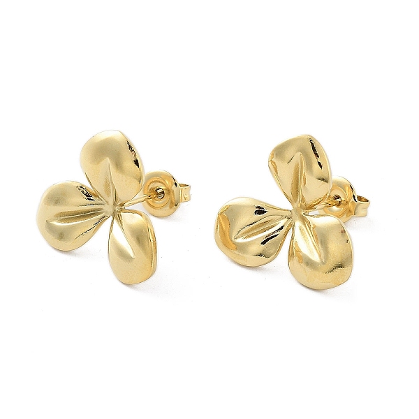 

PandaHall 304 Stainless Steel Stud Earrings, Leaf, Real 14K Gold Plated, 17.5x19mm 304 Stainless Steel Leaf
