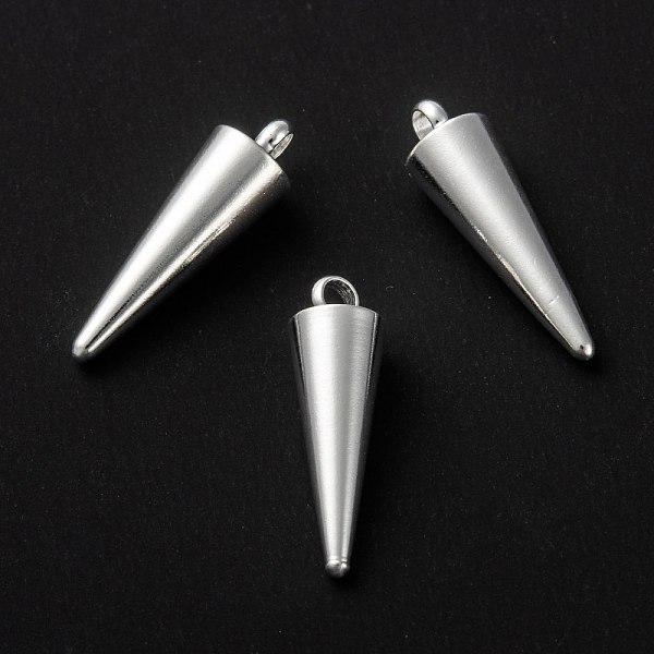 

PandaHall 304 Stainless Steel Pendants, Spike/Cone, Silver, 18x5mm, Hole: 2mm 304 Stainless Steel Cone