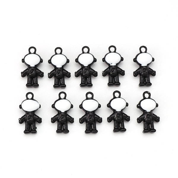 

PandaHall Baking Painted Alloy Pendants, Astronaut, Black, 18.2x10x6.2mm, Hole: 1.8mm Alloy Others Black