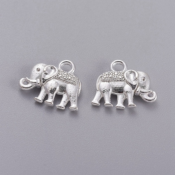 

PandaHall Vintage Elephant Charms, Tibetan Style Alloy Charms, Cadmium Free & Nickel Free & Lead Free, Silver Color Plated, 12x14x2.5mm...