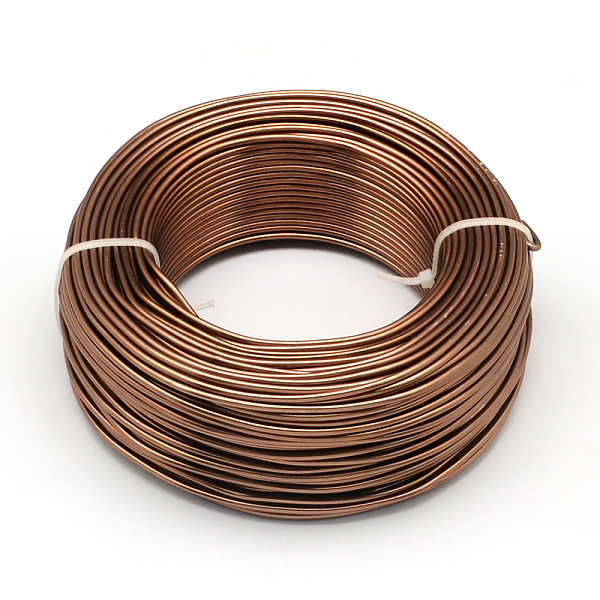 

PandaHall Round Aluminum Wire, Bendable Metal Craft Wire, for DIY Jewelry Craft Making, Sienna, 9 Gauge, 3.0mm, 25m/500g(82 Feet/500g)..., Brown
