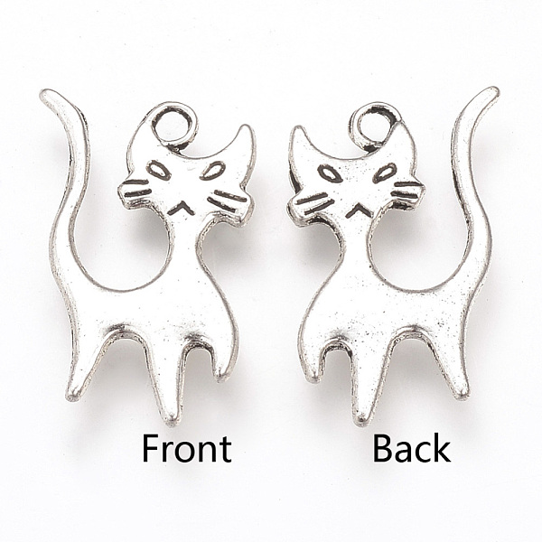 

PandaHall Tibetan Style Alloy Pendants, Cat, Lead Free & Cadmium Free & Nickel Free, Antique Silver, 22x13x2mm, Hole: 1.5mm, about...