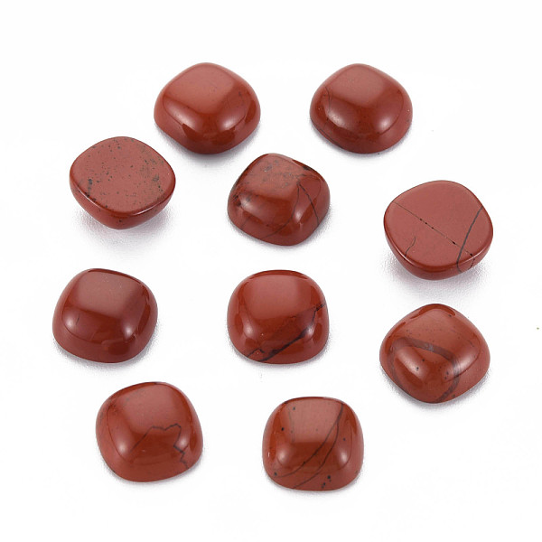 

PandaHall Natural Red Jasper Cabochons, Square, 10~11.5x9.5~11x4.5~5.5mm Red Jasper Square