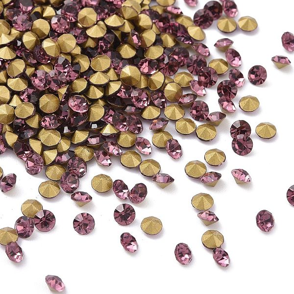 PandaHall Back Plated Grade A Diamond Glass Pointed Rhinestone, Light Amethyst, 1.7~1.8mm, about 1440pcs/bag Glass Rhinestone Diamond Purple PandaHall Back Plated Grade A Diamond Glass Pointed Rhinestone, Light Amethyst, 1.7~1.8mm, about 1440pcs/bag Glass Rhinestone Diamond Purple