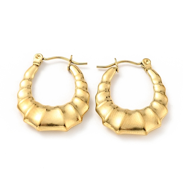 

PandaHall Ion Plating(IP) 304 Stainless Steel Teardrop Hoop Earrings for Women, Golden, 25.5x20x4mm, Pin: 0.8mm 304 Stainless Steel Teardrop