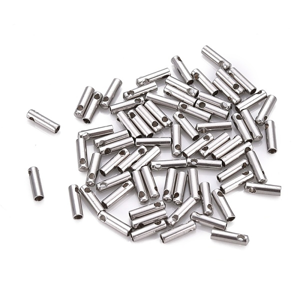 

PandaHall 201 Stainless Steel Cord Ends, End Caps, Column, Stainless Steel Color, 7x2mm, Hole: 1.2mm, Inner Diameter: 1.3mm 201 Stainless...