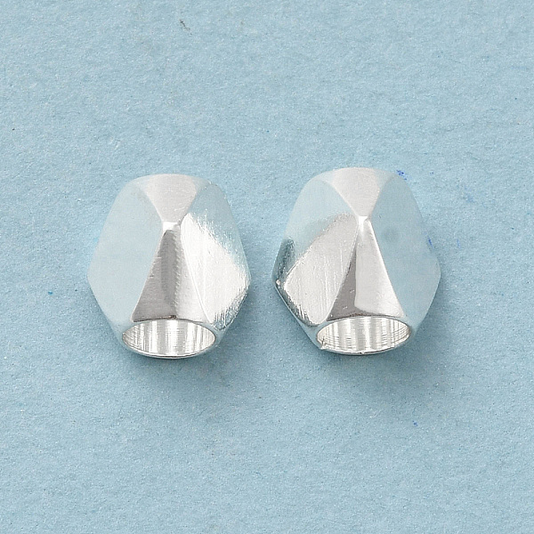 

PandaHall Brass Beads, Cadmium Free & Lead Free, Nuggets, 925 Sterling Silver Plated, 6.5x6x6mm, Hole: 3.5mm Brass Nuggets