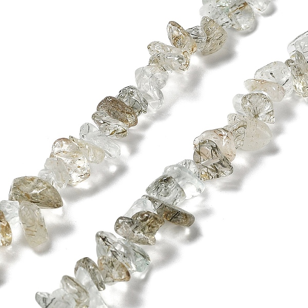 

PandaHall Natural Rutilated Quartz Beads Strands, Chip, 1~8x5~17x5~8mm, Hole: 0.9~1mm, 30.31~31.50''(77~80cm) Rutilated Quartz Chip