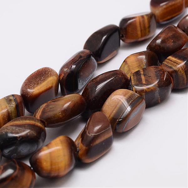 

PandaHall Natural Tiger Eye Bead Strands, Tumbled Stone, Nuggets, 17~25x10~18x7~16mm, Hole: 1.5mm, about 22~25pcs/strand, 15.75 inch Tiger...