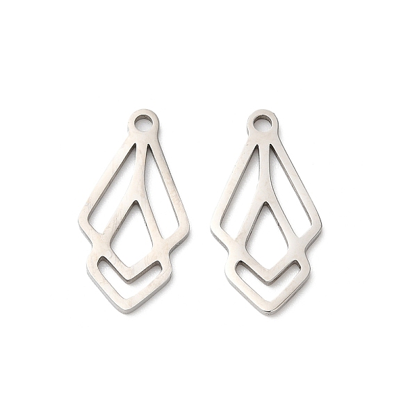 

PandaHall 201 Stainless Steel Pendants, Laser Cut, Hollow, Leaf Charm, Stainless Steel Color, 20x10x1mm, Hole: 1.6mm 201 Stainless Steel...