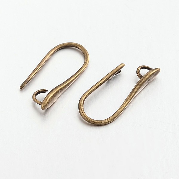

PandaHall Brass Earring Hooks for Earring Designs, Ear Wire, with Horizontal Loop, Lead Free & Cadmium Free, Antique Bronze, 20.5x8.5x2.5mm...