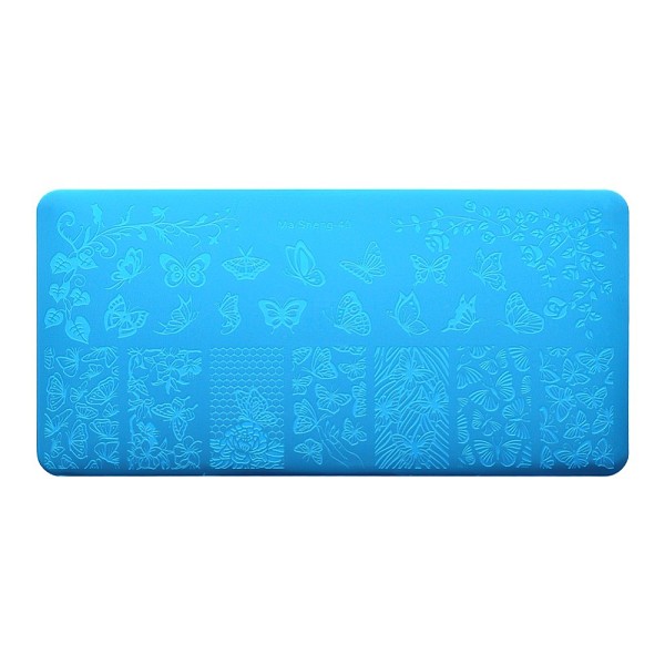 

PandaHall Stainless Steel Nail Art Templates Stamping Plate Set, Nail Image Templates, Rectangle Manicure Template Kit, Butterfly Pattern...