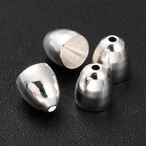 

PandaHall Brass Cord Ends, End Caps, Long-Lasting Plated, 925 Sterling Silver Plated, 4.5x4mm, Hole: 0.7mm, Inner Diameter: 3mm Brass