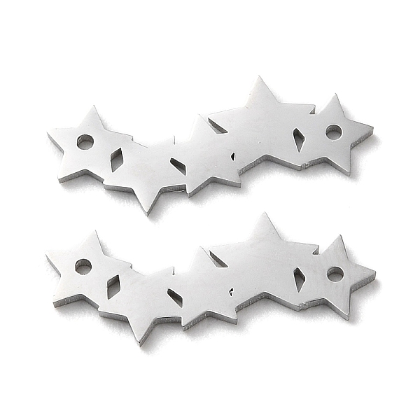 

PandaHall 304 Stainless Steel Connector Charms, Laser Cut, Five Star Links, Stainless Steel Color, 7x18x1mm, Hole: 0.9mm 304 Stainless Steel...