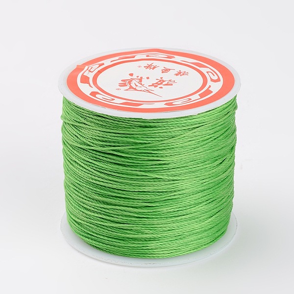 

PandaHall Round Waxed Polyester Cords, Lime Green, 0.45mm, about 174.97 yards(160m)/roll Waxed Polyester Cord Round Green