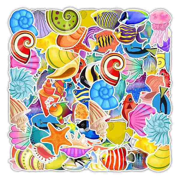 

PandaHall Adhesive Sticker Labels, for Suitcase, Skateboard, Refrigerator, Helmet, Mobile Phone Shell, Mixed Patterns, 50x80mm Paper Other...
