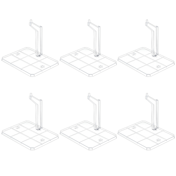 

PandaHall Rectangle Plastic Doll Stands, Action Figures Display Holder for Connecting, Clear, Finished Product: 9.3x7.3x8.7cm Plastic...