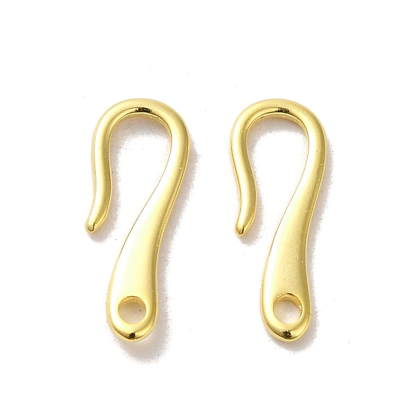 

PandaHall Brass Earring Hooks, Real 24K Gold Plated, 15.5x5.5x1mm, Hole: 1.5mm, Pin: 1mm Brass