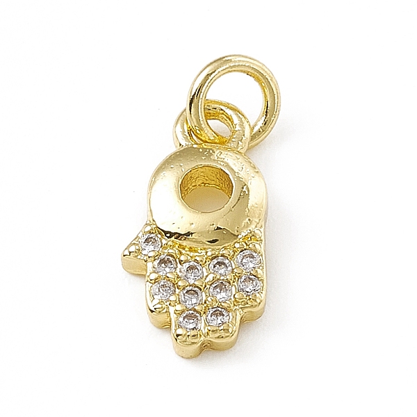 

PandaHall Brass Micro Pave Clear Cubic Zirconia Palm Charms, with Open Jump Rings, Real 18K Gold Plated, 12.5x6.5x2mm, Jump Ring: 4.5x0.7mm...