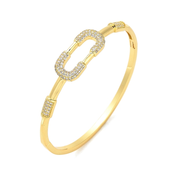 

PandaHall Brass Micro Pave Clear Cubic Zirconia Hollow Rectangle Hinged Bangles for Woman, Real 18K Gold Plated, 1/8~1/2 inch(0.3~1.2cm)...