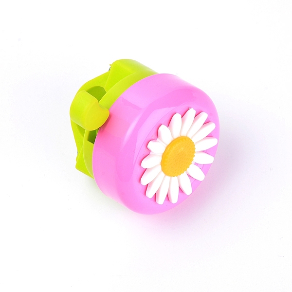 

PandaHall Iron Bicycle Bell, with Plastic Finding, Bicycle Accessories, Round with Chrysanthemum, Violet, 70x54x56mm, Hole: 20mm Iron Round..., Purple