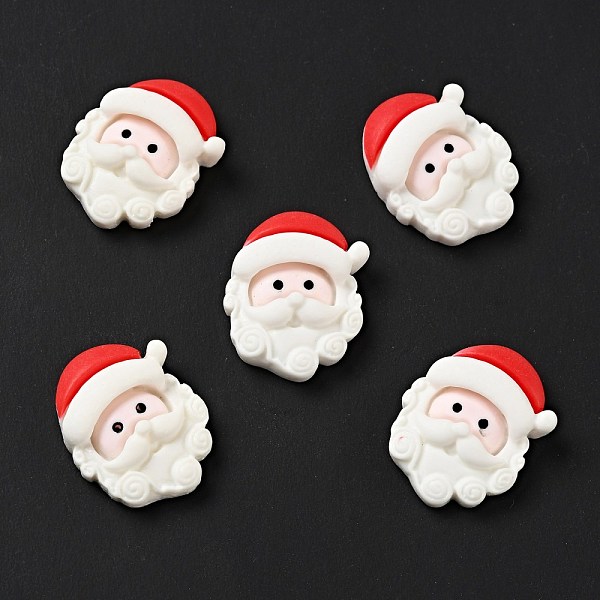 

PandaHall Opaque Christmas Resin Cabochons, Santa Claus, Red, White, 23x18x7.5mm Resin Human White