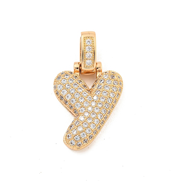 Pendenti in ottone con pavé di micro zirconi cubici trasparenti