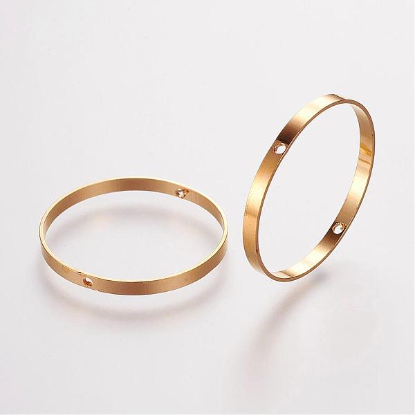 

PandaHall Brass Bead Frames, Ring, Golden, 24.5x0.5mm, Hole: 0.6mm Brass Ring