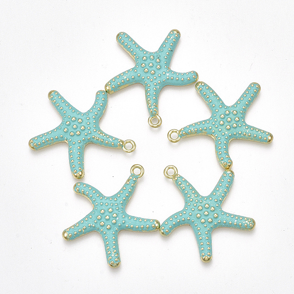 Spray Painted Alloy Pendants