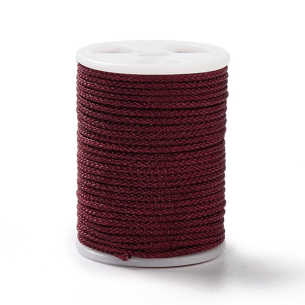 

PandaHall Braided Nylon Threads, Mambo Thread, with Spool, for Jewelry Making, Round, Dark Red, 1mm, about 6 yards/roll Nylon