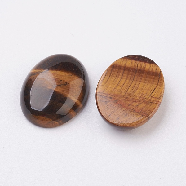 

PandaHall Natural Tiger Eye Flat Back Cabochons, Oval, 14x10mm Tiger Eye Oval