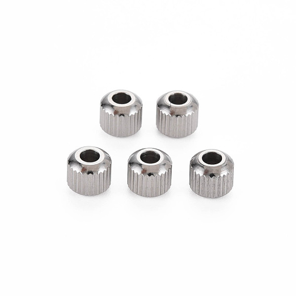 

PandaHall 201 Stainless Steel Beads, Column, Cadmium Free & Nickel Free & Lead Free, Rondelle, Stainless Steel Color, 6x5.5mm, Hole: 2mm 201...