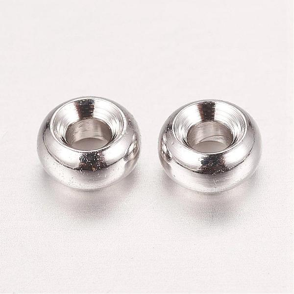 

PandaHall Real Platinum Plated Brass Spacer Beads, Nickel Free, Flat Round, 4x2mm, Hole: 1.5mm Brass Flat Round